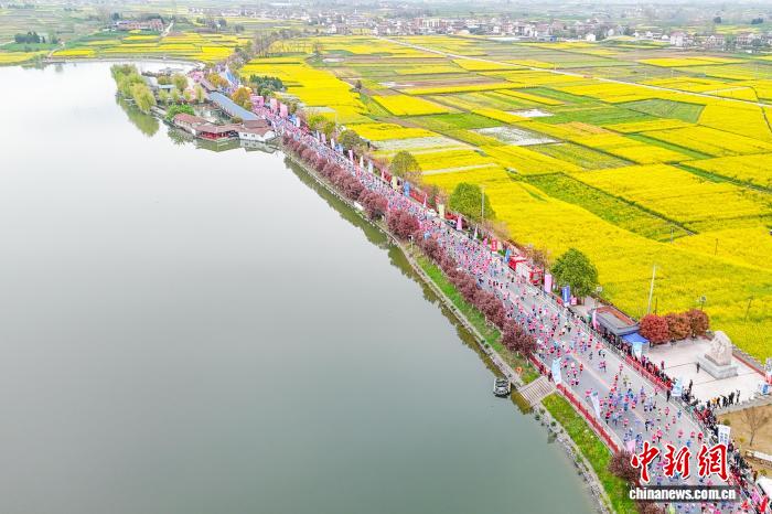 汉中半程马拉松开跑 花海赛道迎3000跑者